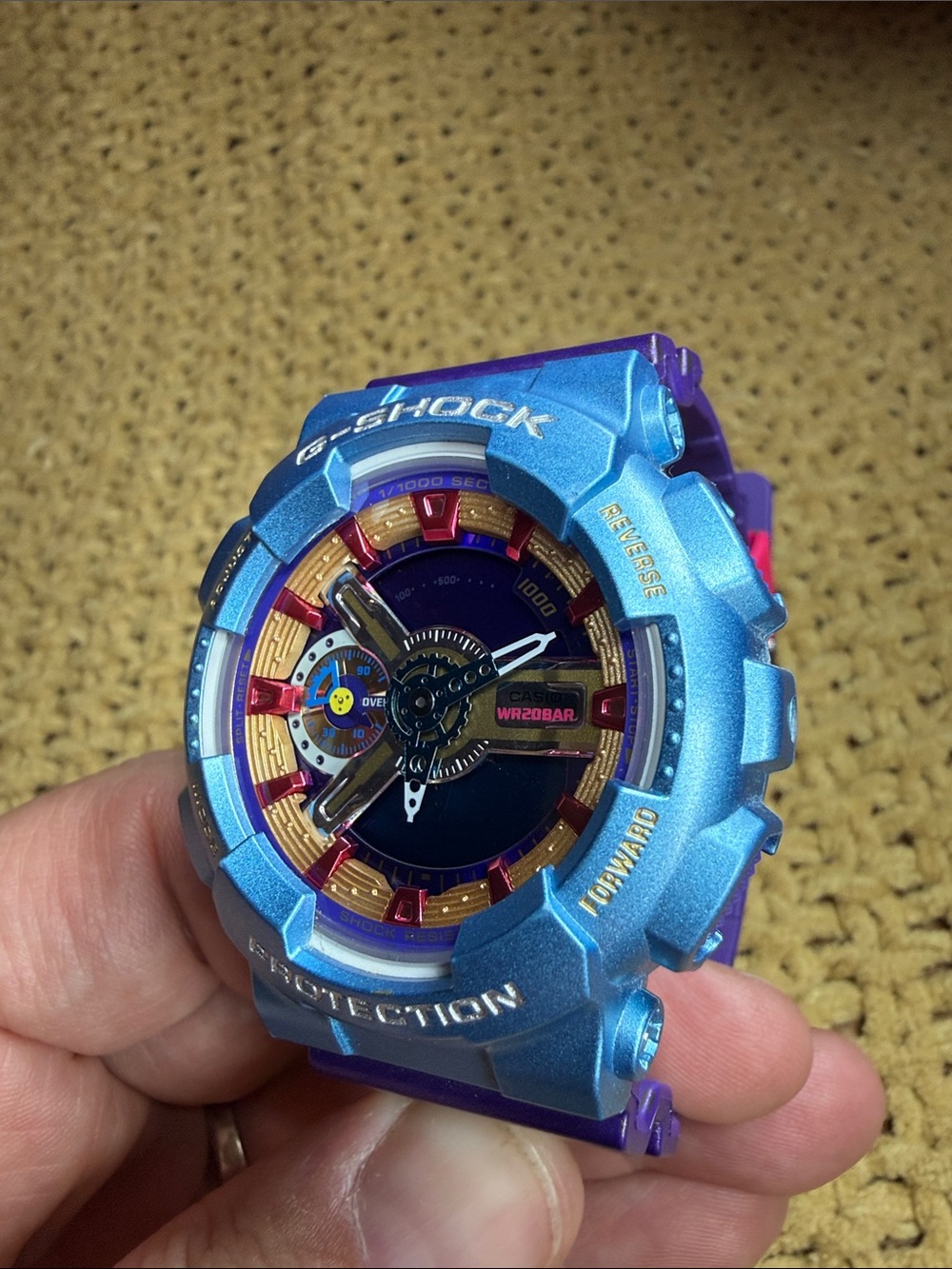 Casio G-Shock GMA-S110HC Analog-Digital Watch Blue and Purple - Picture 12 of 12